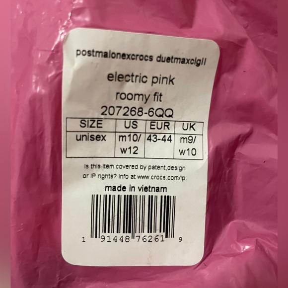 Post Malone X Crocs Duet Max Clog ‘Electric Pink’ - Picture 6 of 6